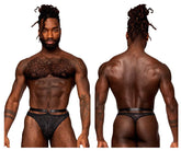 String à lanières Rude Awakening Male Power 415-284 Couleur Noir